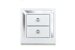 Recamara KS 3 Piezas Emilia - Blanco y Plata