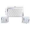 Recamara KS 3 Piezas Emilia - Blanco y Plata