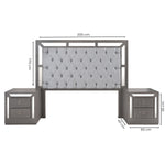 Recamara KS 3 Piezas Emilia - Gris