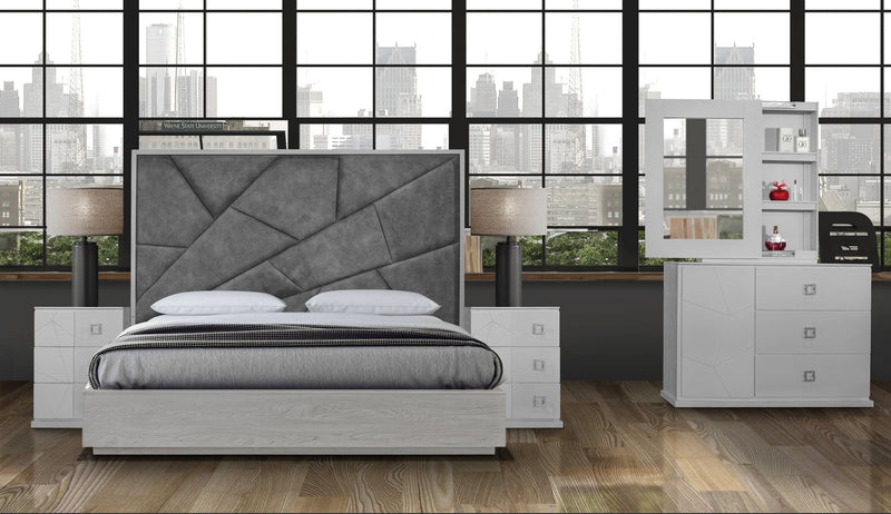 Recamara KS 3 Piezas Eloria - Gris y Blanco