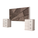 Recamara KS 3 Piezas Eloria - Gris y Blanco