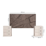 Recamara KS 3 Piezas Eloria - Gris y Blanco