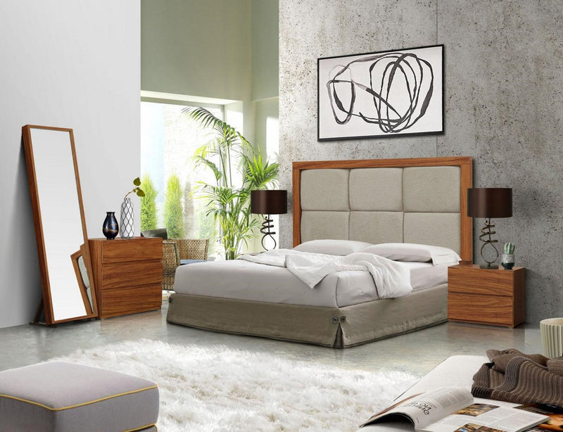 Recamara KS 3 Piezas Gizella - Nogal y Beige