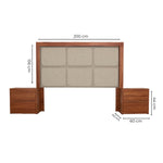 Recamara KS 3 Piezas Gizella - Nogal y Beige