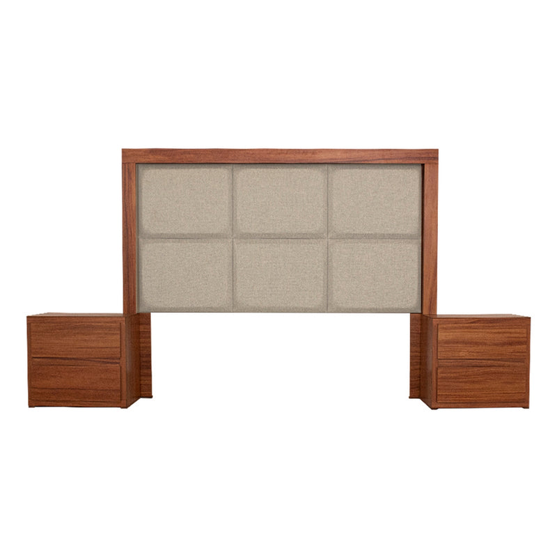 Recamara KS 3 Piezas Gizella - Nogal y Beige