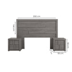 Recamara KS 3 Piezas Jazz - Gris