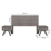 Recamara KS 3 Piezas Patricia - Gris