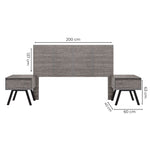 Recamara KS 3 Piezas Patricia - Gris