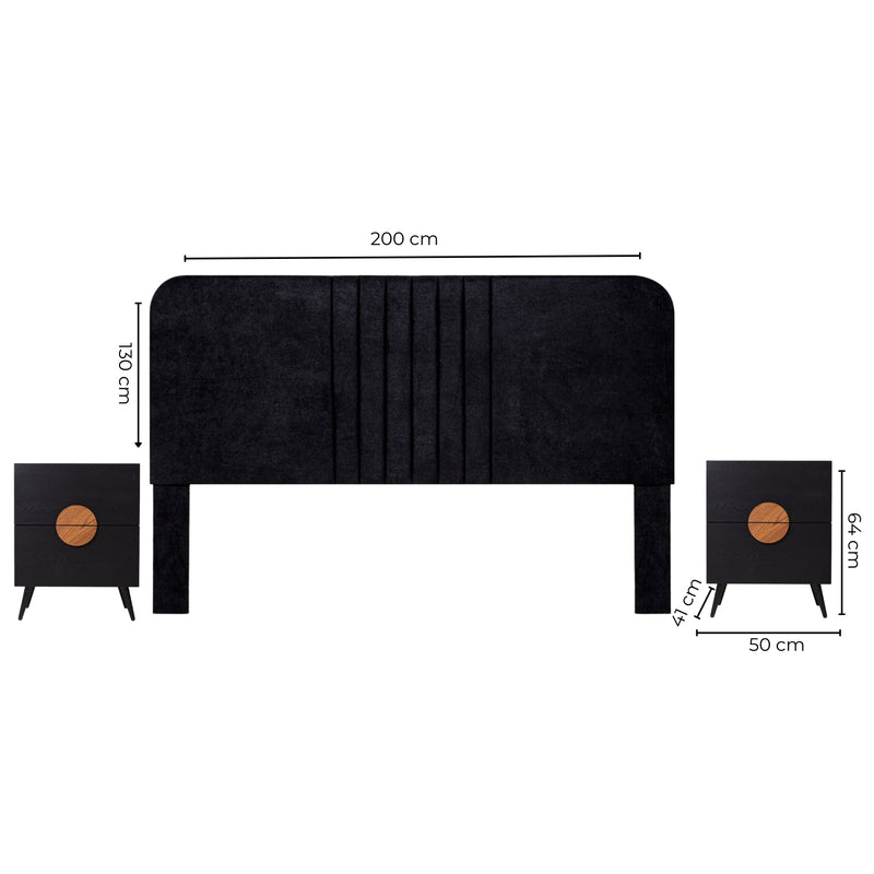 Recamara KS 3 Piezas Luell - Negro