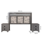 Recamara KS 3 Piezas Francia - Gris