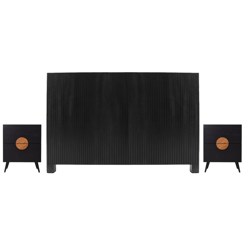 Recamara KS 3 Piezas Nordia - Negro