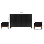 Recamara KS 3 Piezas Yukina - Negro