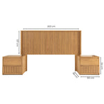 Recamara KS 3 Piezas Katir - Natural