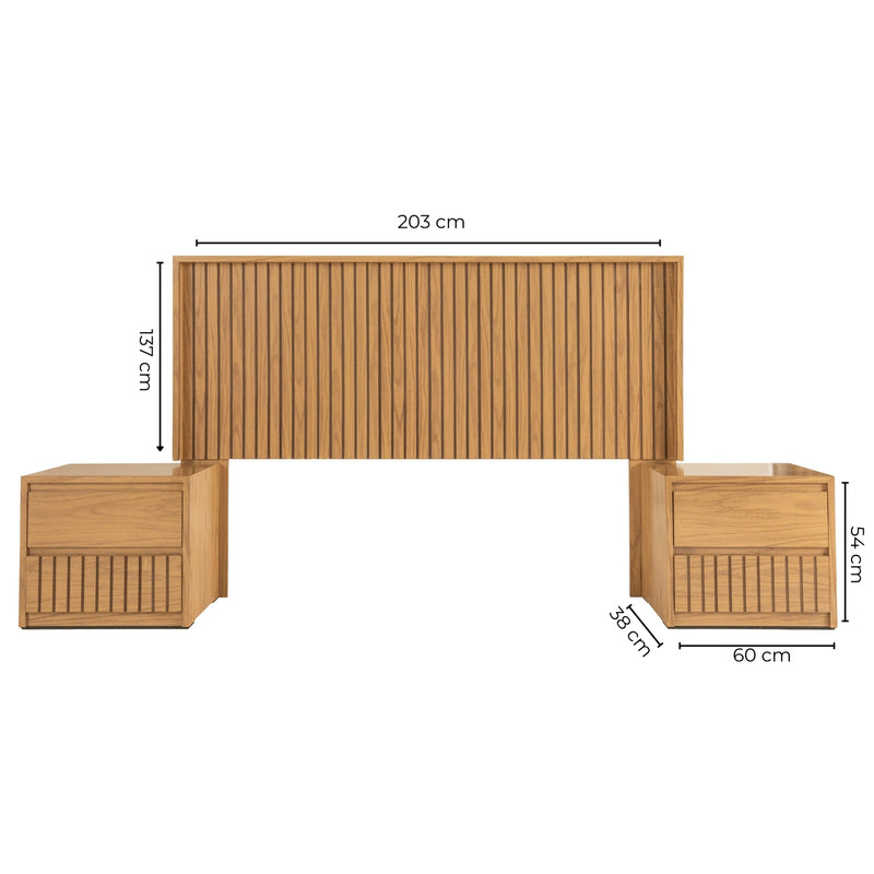 Recamara KS 3 Piezas Katir - Natural