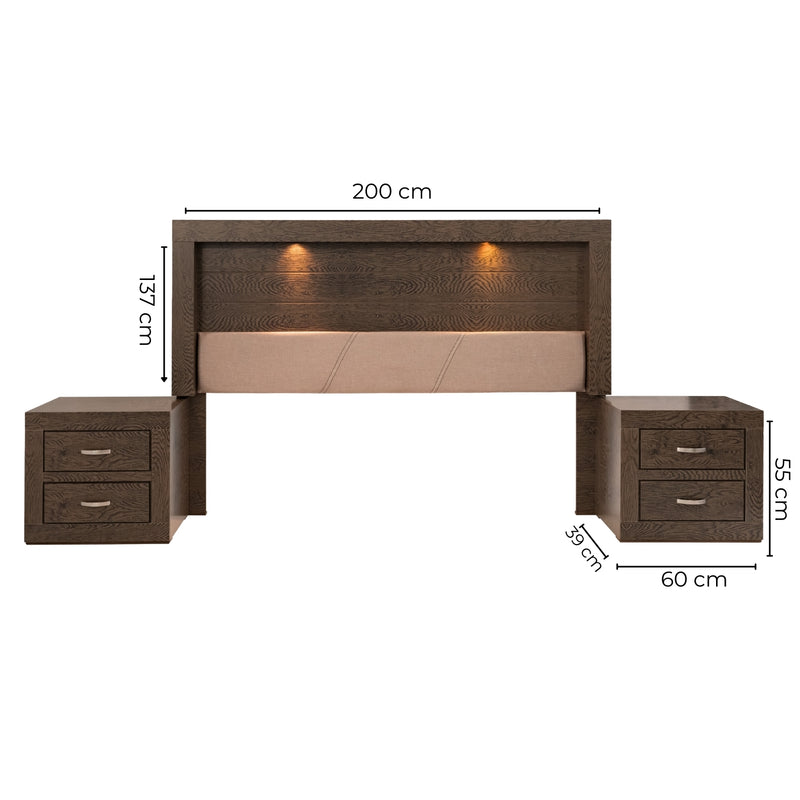 Recamara KS 3 Piezas Valentina - Capuchino