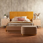 Cabecera King Size Odelia - Mostaza