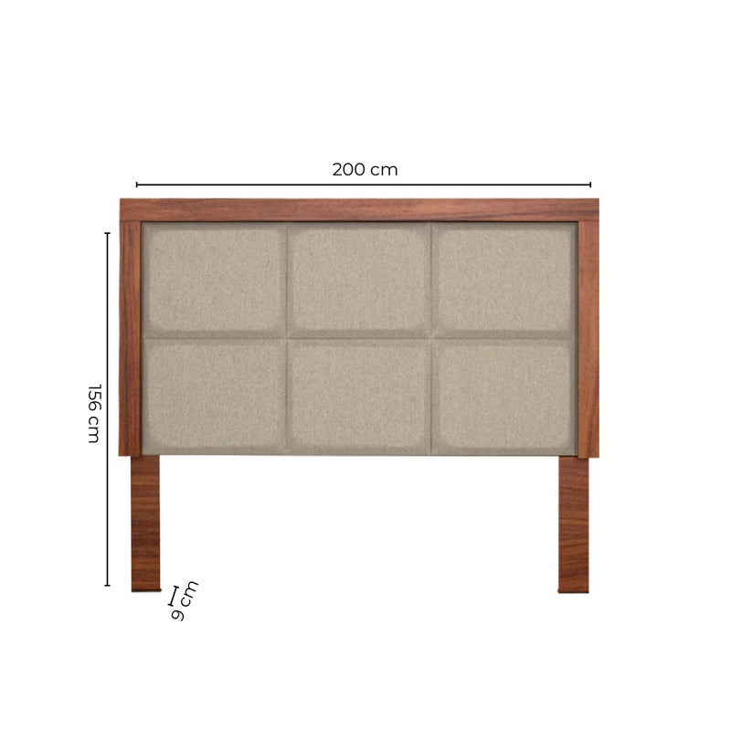 Cabecera KS Gizella - Nogal y Beige