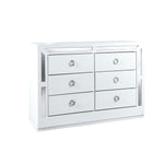 Comoda Cajonera Emilia - Blanco y 
Plata