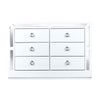 Comoda Cajonera Emilia - Blanco y 
Plata