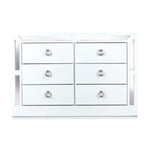 Comoda Cajonera Emilia - Blanco y 
Plata