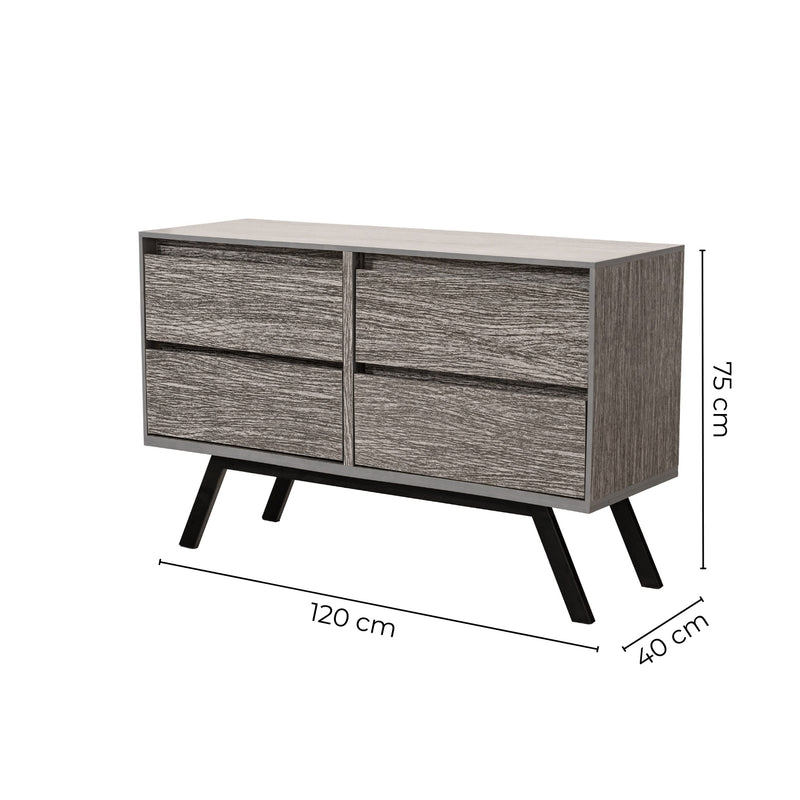 Comoda Cajonera Patricia - Gris