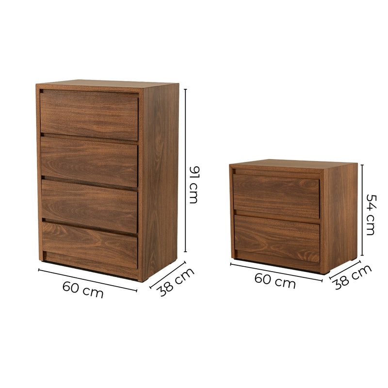 Set de Cajonera y 2 Buros Amaris - Parota