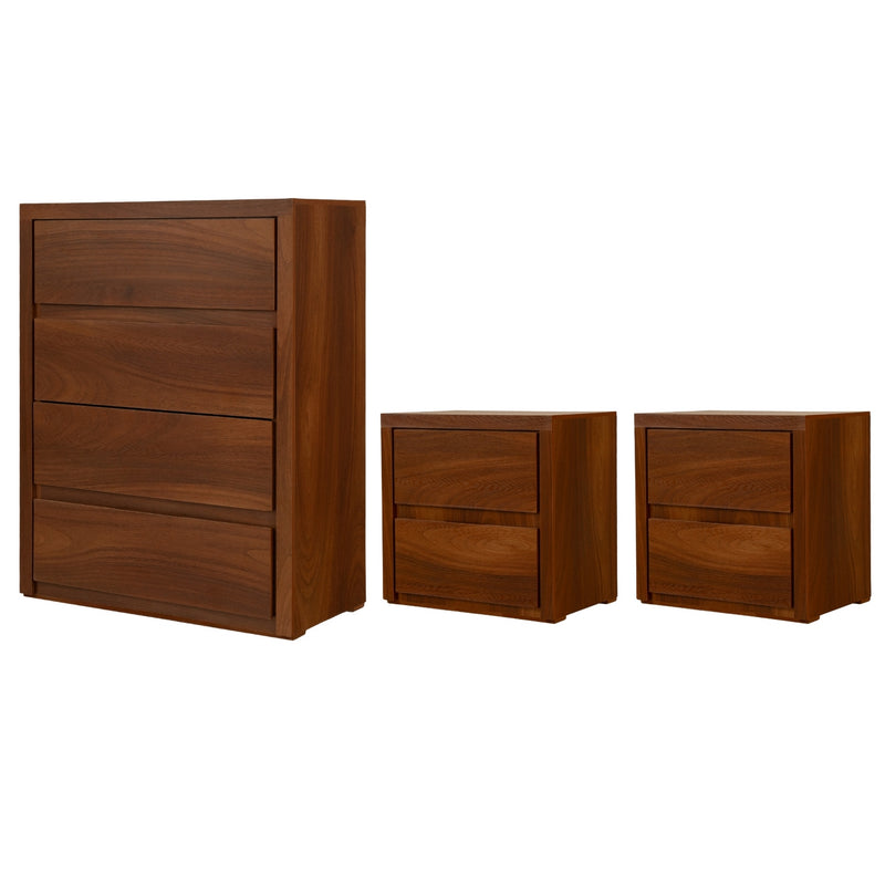 Set de Cajonera y 2 Buros Burella - Nogal