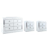 Set de Cajonera y 2 Buros Emilia - Blanco y Plata