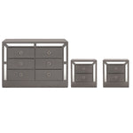 Set de Cajonera y 2 Buros Emilia - Gris