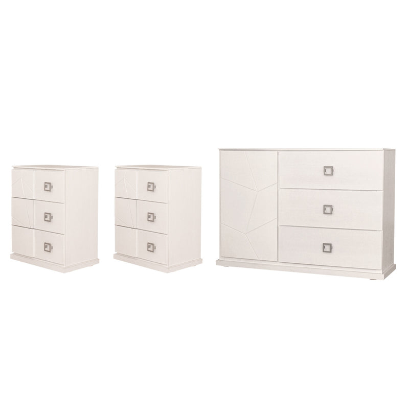 Set de Cajonera y 2 Buros Eloria - Blanco