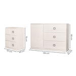 Set de Cajonera y 2 Buros Eloria - Blanco