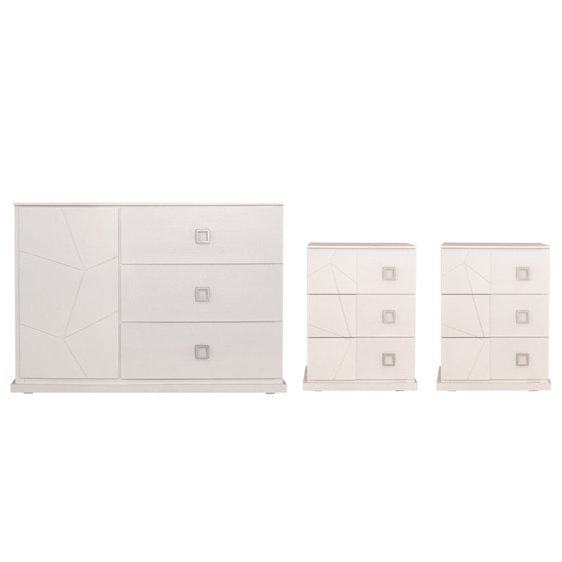 Set de Cajonera y 2 Buros Eloria - Blanco