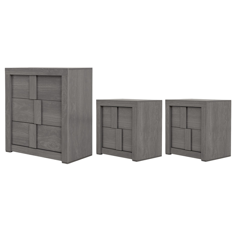 Set de Cajonera y 2 Buros Jazz - Gris