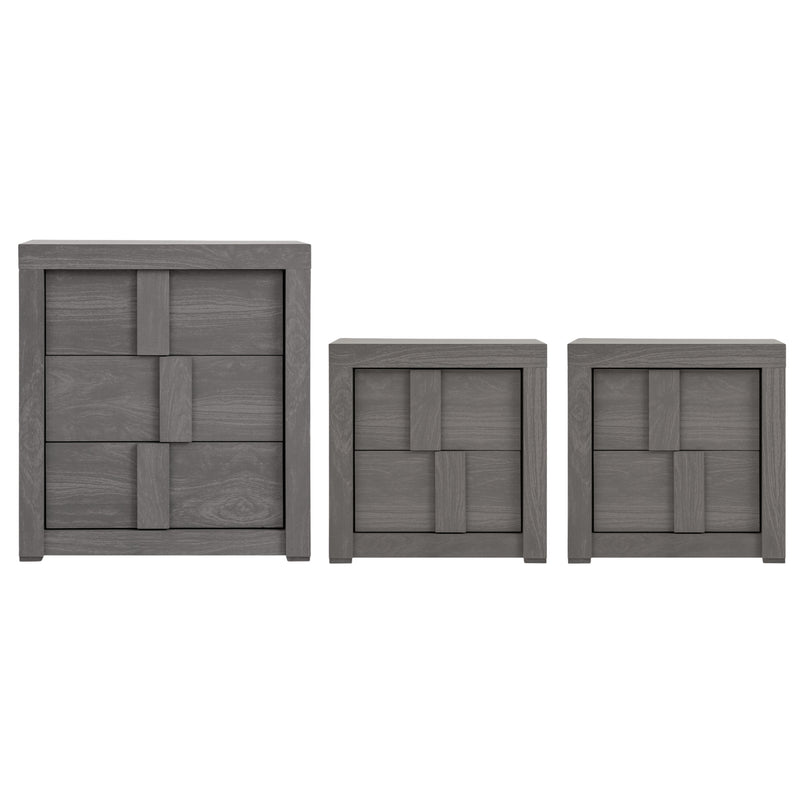 Set de Cajonera y 2 Buros Jazz - Gris