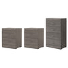Set de Cajonera y 2 Buros Kirena - Gris