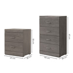 Set de Cajonera y 2 Buros Kirena - Gris