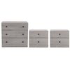 Set de Cajonera y 2 Buros Louis - Gris