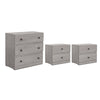 Set de Cajonera y 2 Buros Louis - Gris