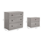 Set de Cajonera y 2 Buros Louis - Gris