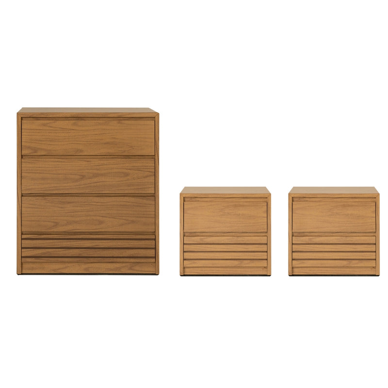 Set de Cajonera y 2 Buros Liora - Natural