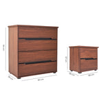 Set de Cajonera y 2 Buros Melory - Nogal