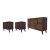 Set de Cajonera y 2 Buros Luxury - Nogal Oscuro