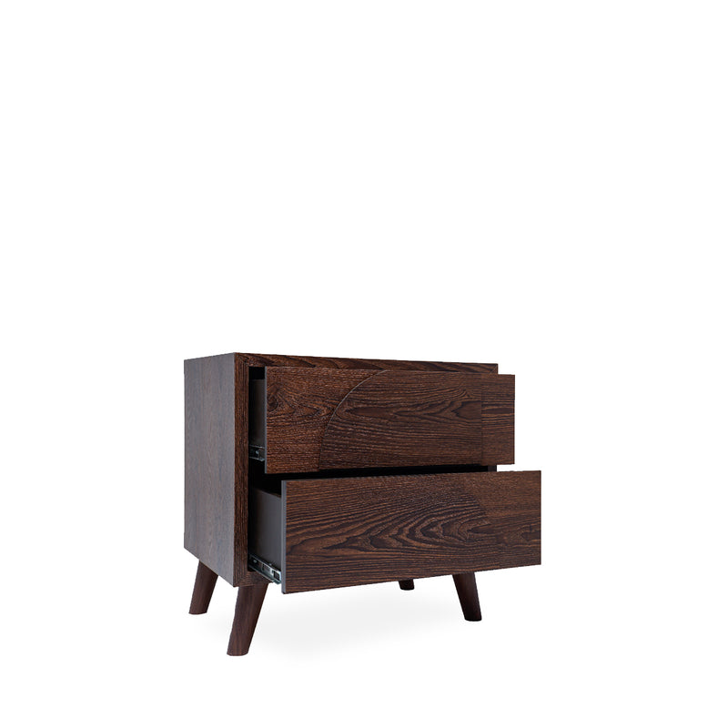Set de Cajonera y 2 Buros Luxury - Nogal Oscuro
