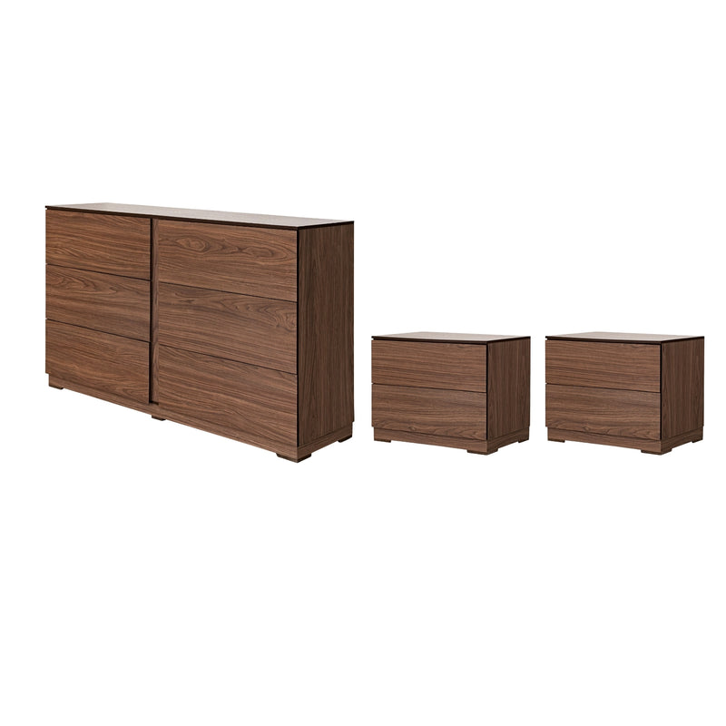 Set de Cajonera y 2 Buros Noe - Nogal