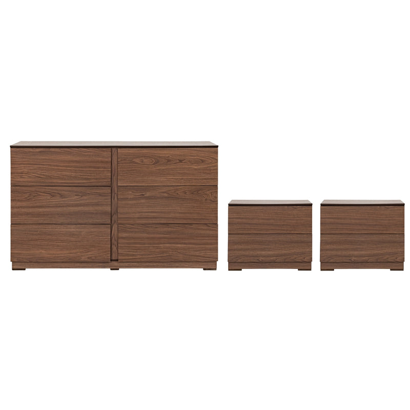 Set de Cajonera y 2 Buros Noe - Nogal