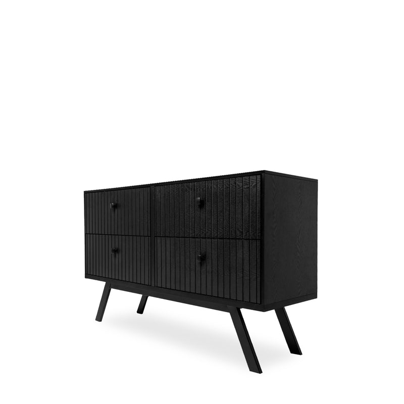 Set de Cajonera y 2 Buros Zenori - Negro