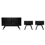 Set de Cajonera y 2 Buros Zenori - Negro