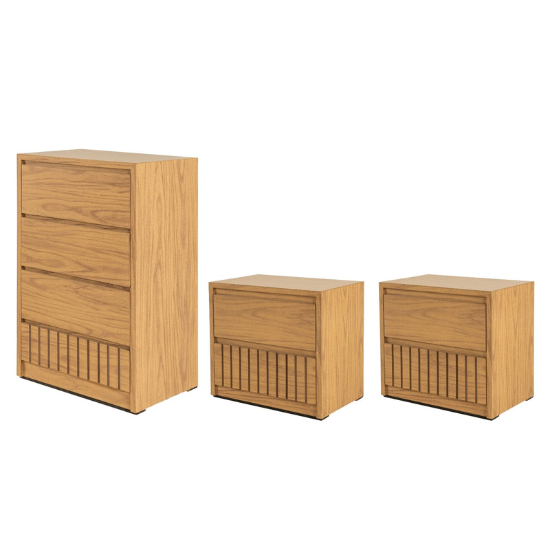 Set de Cajonera y 2 Buros Katir - Natural