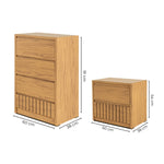 Set de Cajonera y 2 Buros Katir - Natural