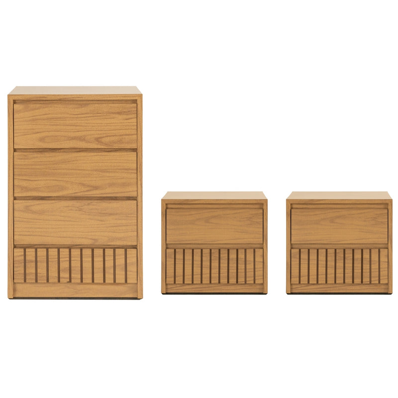 Set de Cajonera y 2 Buros Katir - Natural